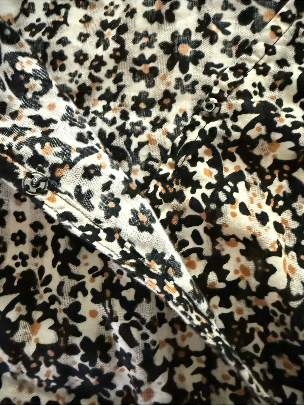 Madewell Floral Wrap Peplum Blouse XS Cotton Ditsy Floral Puff Sleeve Vneck